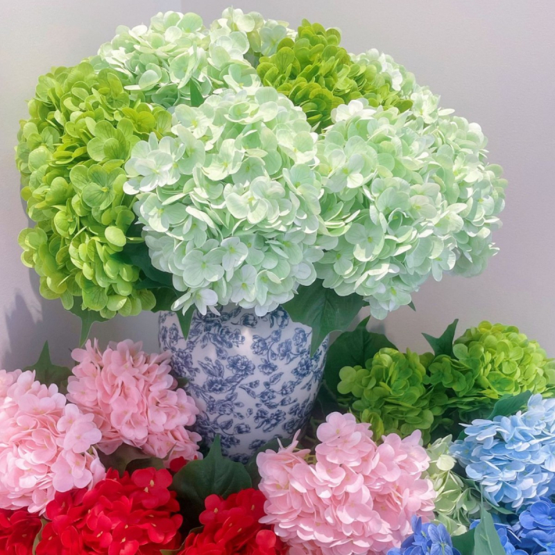 Umjetne cvijeće Hydrangea, buket od 176 komada, jedna grana, vjenčana i kućna dekoracija