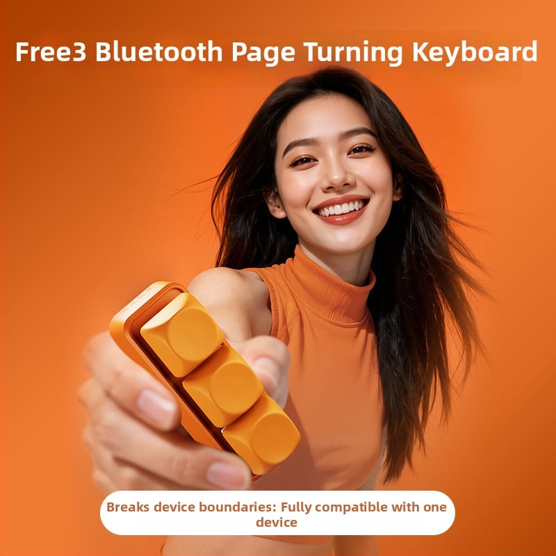 Hanlin Reading Free3 Πληκτρολόγιο ανάγνωσης ηλεκτρονικών βιβλίων με γυρισμό σελίδων, Bluetooth μηχανικό πληκτρολόγιο με 3 κουμπιά, Κόκκινος άξονας, RGB οπισθοφωτισμός, ABS περίβλημα