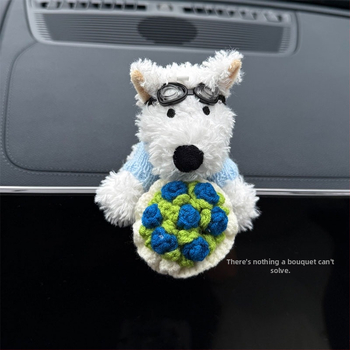 Λούτρινο διακοσμητικό αυτοκινήτου με West Highland White Terrier, μοντέρνο στυλ, μάρκα Shuai hao, μοντέλο γενικής χρήσης