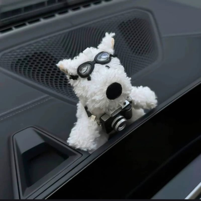 Λούτρινο διακοσμητικό αυτοκινήτου με West Highland White Terrier, μοντέρνο στυλ, μάρκα Shuai hao, μοντέλο γενικής χρήσης