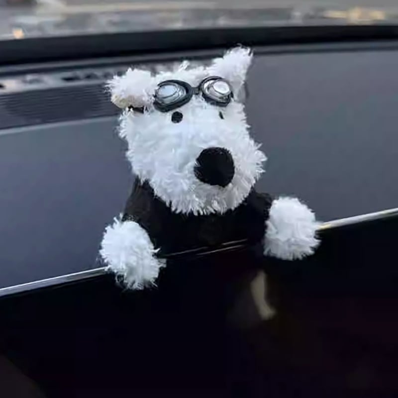 Λούτρινο διακοσμητικό αυτοκινήτου με West Highland White Terrier, μοντέρνο στυλ, μάρκα Shuai hao, μοντέλο γενικής χρήσης