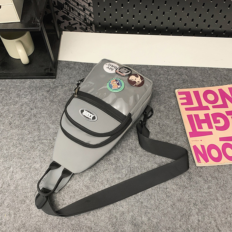 Nylon keresztpántos táska cipzárral, puha belsővel, poliészter béléssel, telefonzseb