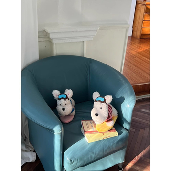 Плюшена висулка за чанта с кученце, стил детска карикатура, животински принт, материал Velvet, Пролет 2025.