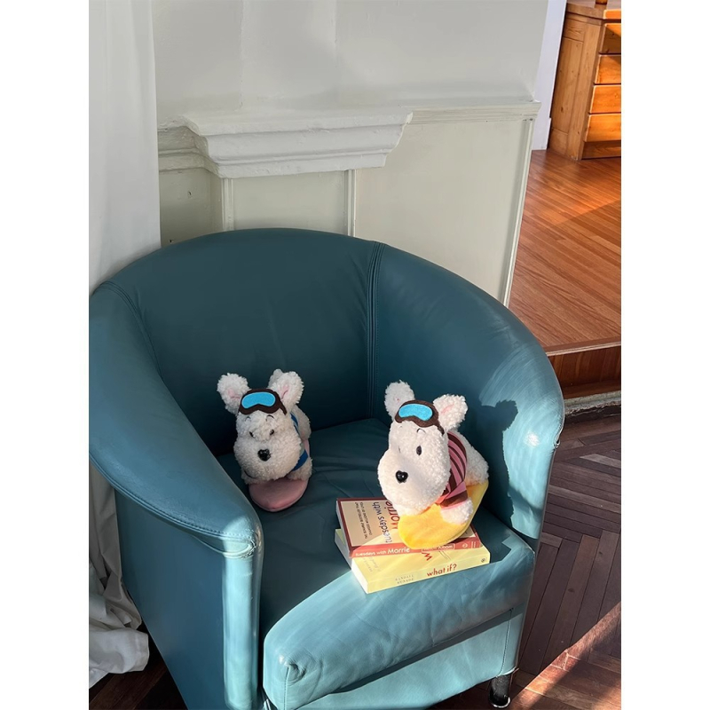 Плюшена висулка за чанта с кученце, стил детска карикатура, животински принт, материал Velvet, Пролет 2025.