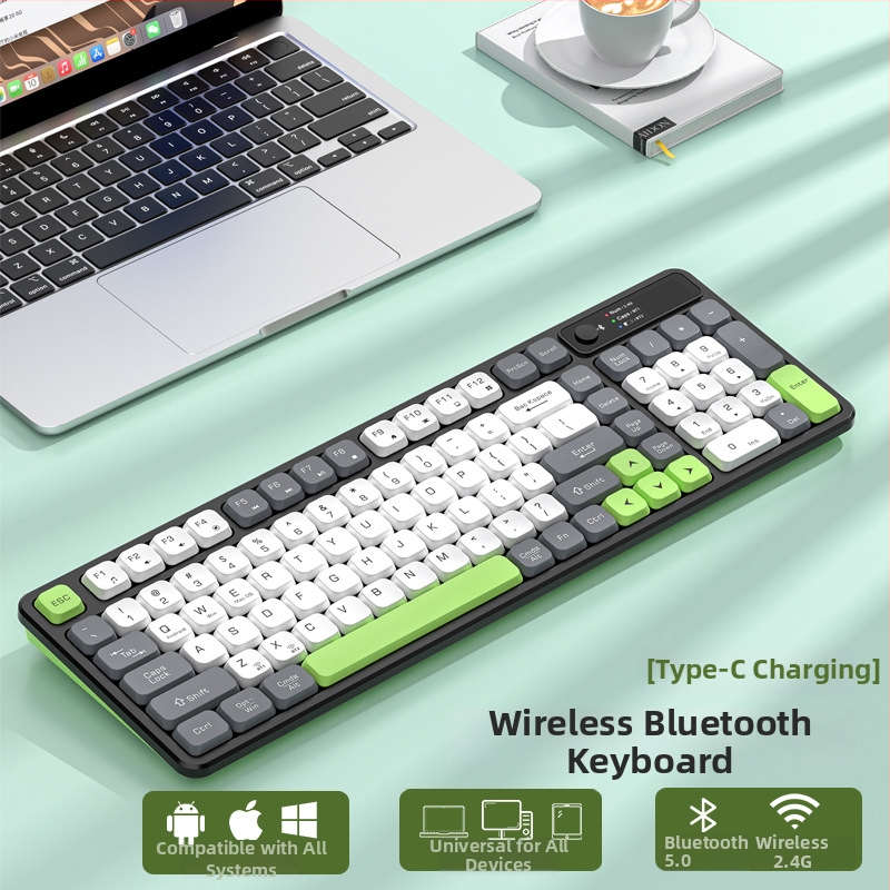 Bezdrôtový set klávesnice a myši s Bluetooth, nabíjateľný, USB rozhrania pre klávesnicu a myš, pre stolný počítač a notebook