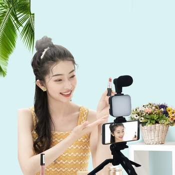 Ay-49 Μίνι Φωτιστικό Γέμισης με Μικρόφωνο — Επιτραπέζιο, Πολυεπίπεδη Ρύθμιση, 3.7V, Κάτω από 10W