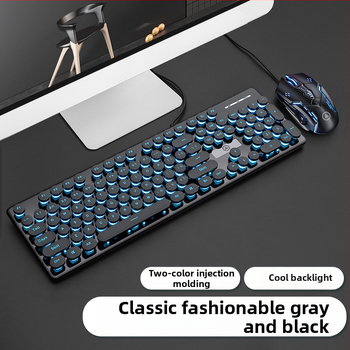 V8 káblový set klávesnice a myši, USB rozhranie, podsvietenie, ergonomický dizajn, kábel dĺžka 1,6 m