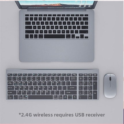 Bežični set tipkovnice i miša s Bluetoothom s dvostrukim načinom — izrazito tanak, tih rad, 1600 DPI, USB i Bluetooth sučelja, vodootporan, ergonomski