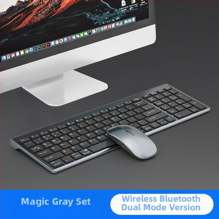 Bežični set tipkovnice i miša s Bluetoothom s dvostrukim načinom — izrazito tanak, tih rad, 1600 DPI, USB i Bluetooth sučelja, vodootporan, ergonomski