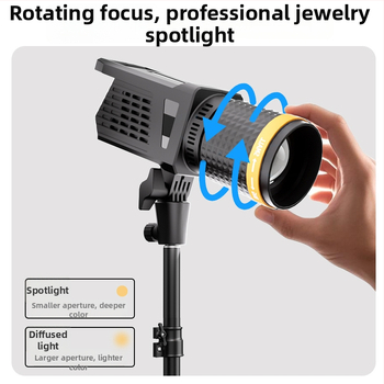 Lumină LED pentru fotografierea bijuteriilor, trei temperaturi de culoare, 10–50W, 220V, montare verticală