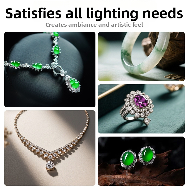 Lumină LED pentru fotografierea bijuteriilor, trei temperaturi de culoare, 10–50W, 220V, montare verticală