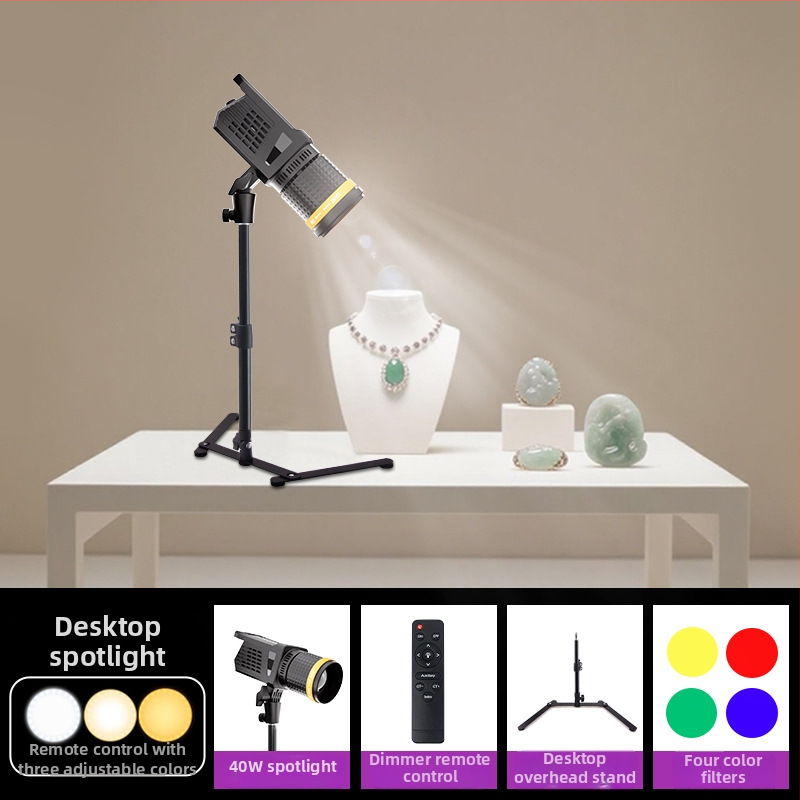 Lumină LED pentru fotografierea bijuteriilor, trei temperaturi de culoare, 10–50W, 220V, montare verticală