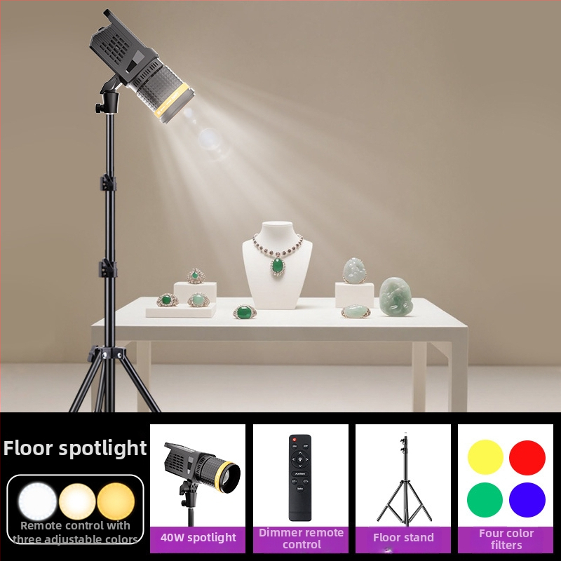 Lumină LED pentru fotografierea bijuteriilor, trei temperaturi de culoare, 10–50W, 220V, montare verticală