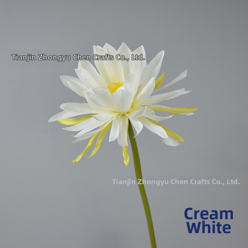Umelý Epiphyllum kvet s jednou vetvou, rekvizita na fotografovanie, svadbu a domovú výzdobu; Materiál: hodvábne kvety; Spracovanie: styling, reliéf; Model 18904525367