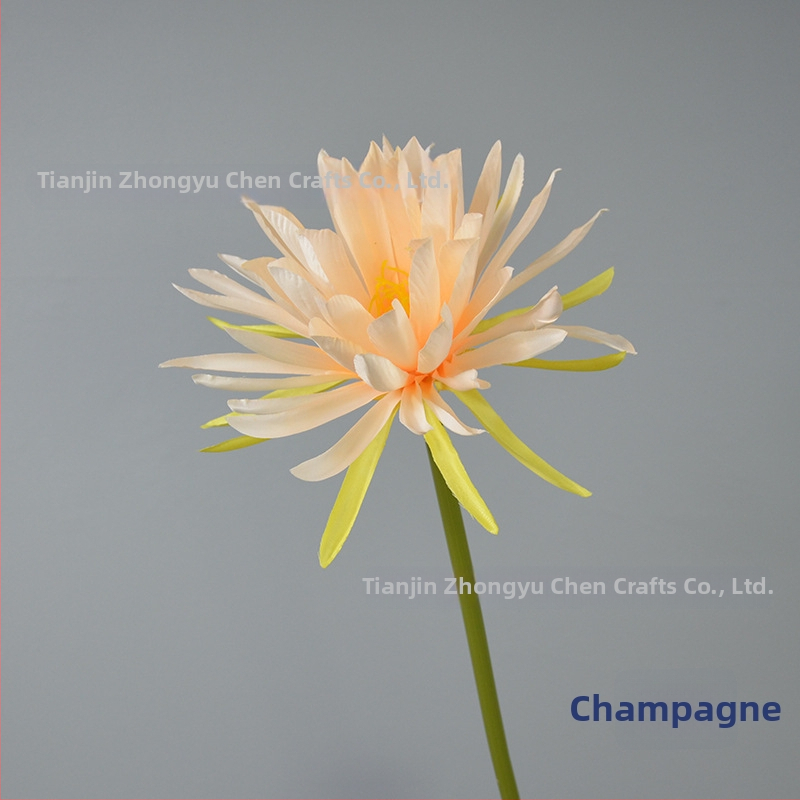 Umelý Epiphyllum kvet s jednou vetvou, rekvizita na fotografovanie, svadbu a domovú výzdobu; Materiál: hodvábne kvety; Spracovanie: styling, reliéf; Model 18904525367