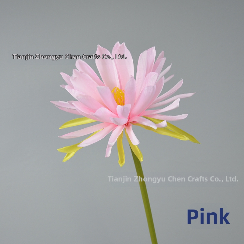 Umelý Epiphyllum kvet s jednou vetvou, rekvizita na fotografovanie, svadbu a domovú výzdobu; Materiál: hodvábne kvety; Spracovanie: styling, reliéf; Model 18904525367