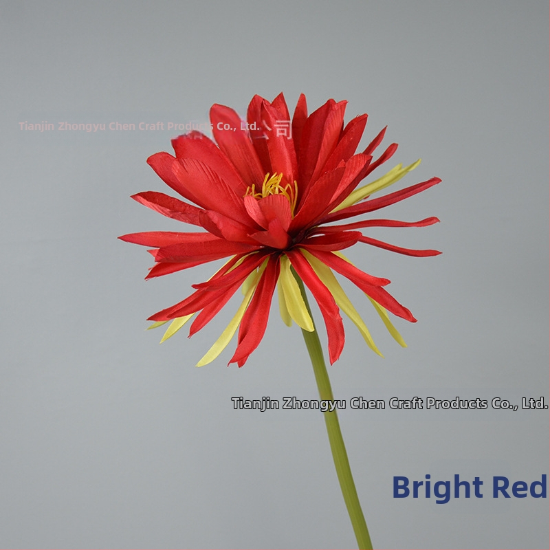 Umelý Epiphyllum kvet s jednou vetvou, rekvizita na fotografovanie, svadbu a domovú výzdobu; Materiál: hodvábne kvety; Spracovanie: styling, reliéf; Model 18904525367
