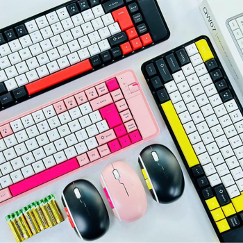 Bežični Bluetooth dvostruko-modni mehanički set tipkovnice i miša, PBT tipke, 1600dpi, ergonomski, vodootporan
