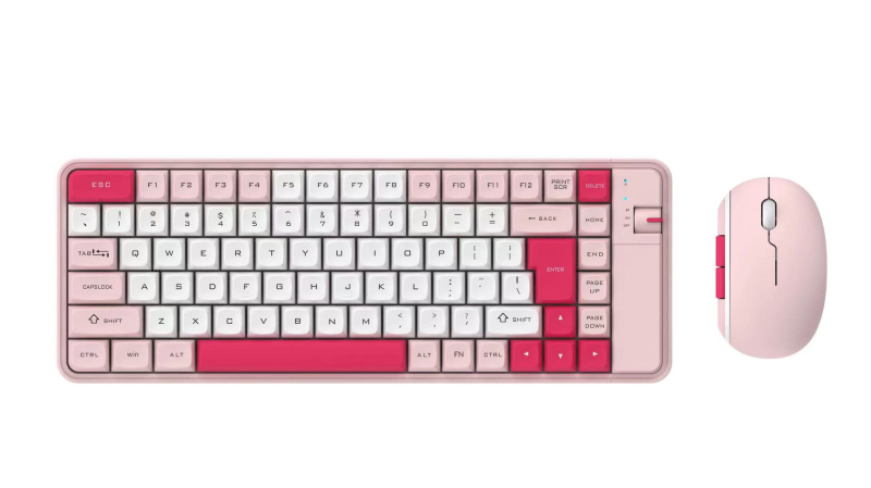 Bežični Bluetooth dvostruko-modni mehanički set tipkovnice i miša, PBT tipke, 1600dpi, ergonomski, vodootporan