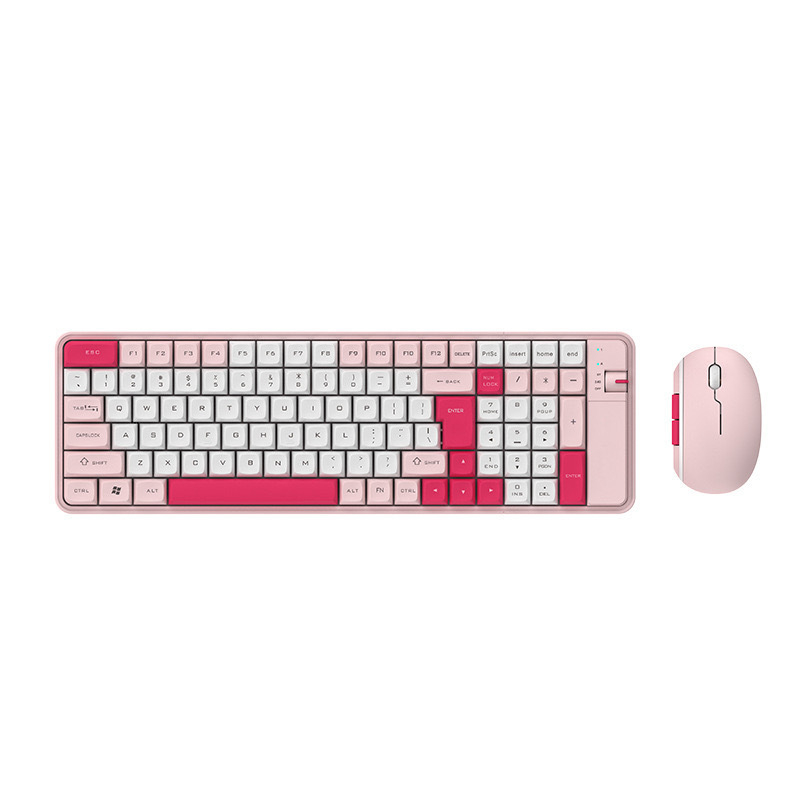 Bežični Bluetooth dvostruko-modni mehanički set tipkovnice i miša, PBT tipke, 1600dpi, ergonomski, vodootporan