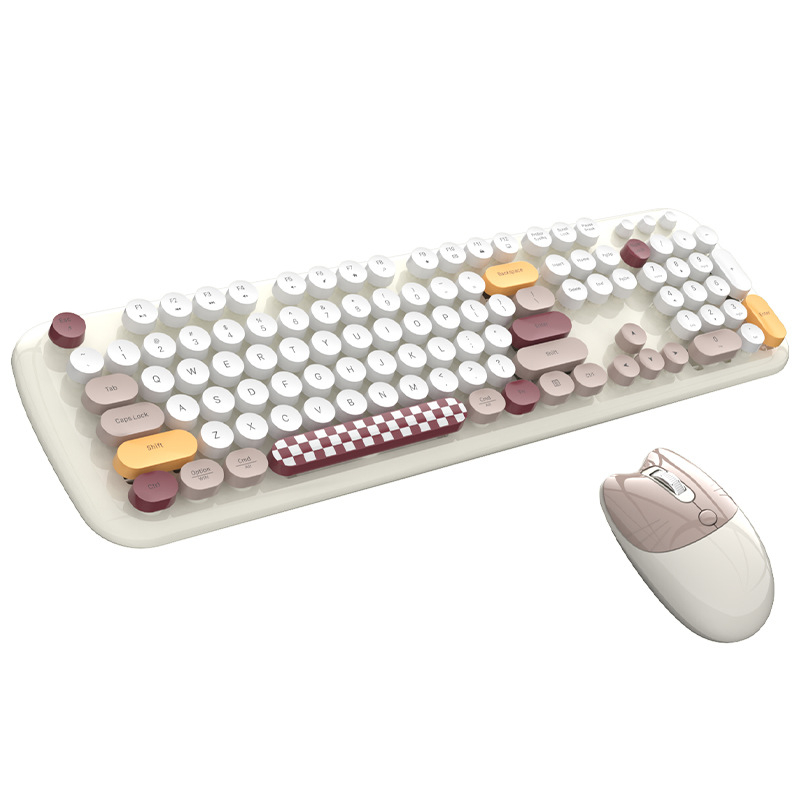 MOFII Zero Bežični set tipkovnice i miša – USB sučelja, 1600dpi optički senzor, ergonomski, vodootporan, za ured/prijenosno računalo