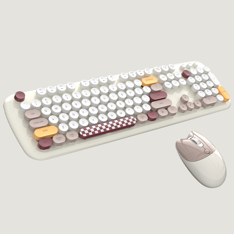 MOFII Zero Bežični set tipkovnice i miša – USB sučelja, 1600dpi optički senzor, ergonomski, vodootporan, za ured/prijenosno računalo