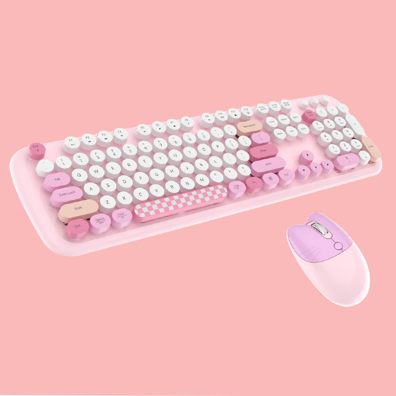 MOFII Zero Bežični set tipkovnice i miša – USB sučelja, 1600dpi optički senzor, ergonomski, vodootporan, za ured/prijenosno računalo
