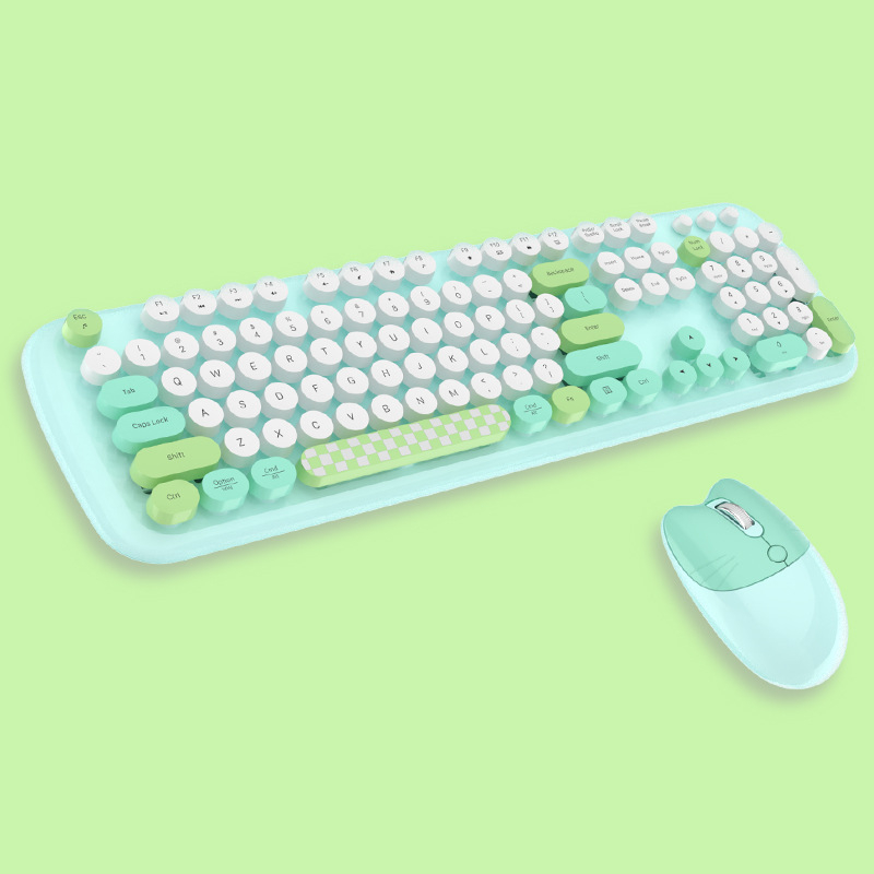 MOFII Zero Bežični set tipkovnice i miša – USB sučelja, 1600dpi optički senzor, ergonomski, vodootporan, za ured/prijenosno računalo