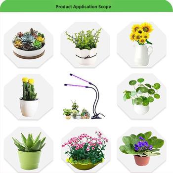 USB časované LED svetlo s plným spektrom pre rast sukulentov a vnútorných kvetov — tri teploty farieb, nízky výkon (≤5W), napätie ≤36V