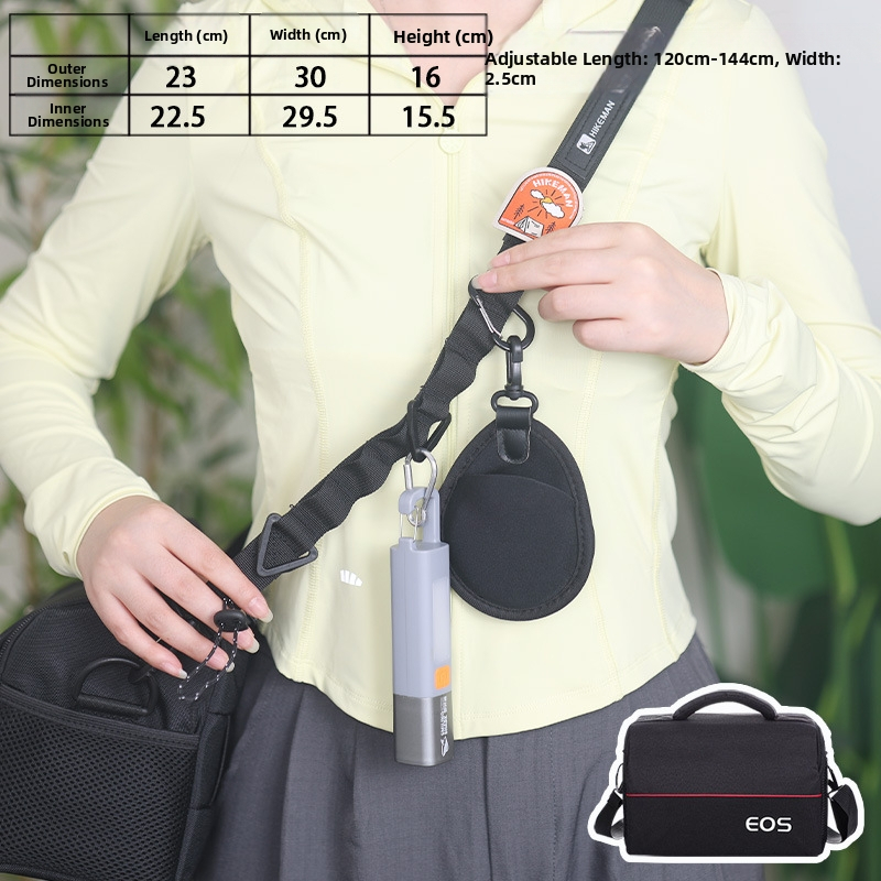 Taška na kameru cez rameno, multifunkčná, Oxford materiál, kompatibilná s Canon R8/R50 a Fuji digitálnou kamerou