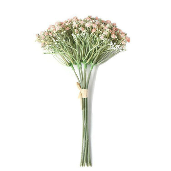 Saténová gipsofília kytica, Starry Sky odroda, namaľované a reliéfne detaily, lisovanie vstrekovaním, dekor pre domáce použitie a rekvizity na fotenie