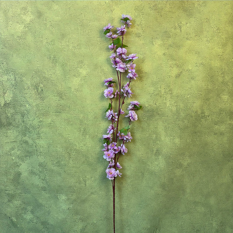 Hatágú barackvirágfa beltéri és kültéri dekorációhoz — szatén virágok, Kézművesség: Egyéb; Alkalmazás: Házi dekoráció/Tájépítés