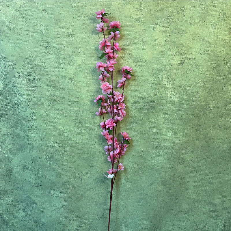 Hatágú barackvirágfa beltéri és kültéri dekorációhoz — szatén virágok, Kézművesség: Egyéb; Alkalmazás: Házi dekoráció/Tájépítés