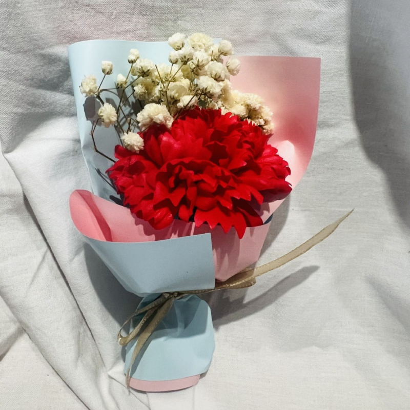 Мини букет от сушени цветя за влюбени - подарък за Деня на влюбените