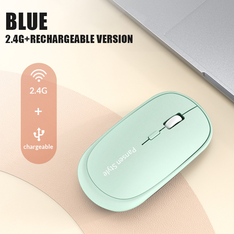 Безжична мишка с Bluetooth и 2,4 GHz двойно-режимно свързване, 1600 DPI, 4 бутона, ергономичен дизайн, обхват 10 м