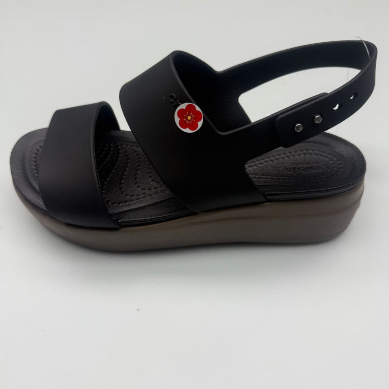 Moterų paplūdimių sandalai – atvira pirštų danga, sagties dirželis su sagtimi, platforma su kliniu, TPU viršus, EVA padas, kulno aukštis 3–6 cm