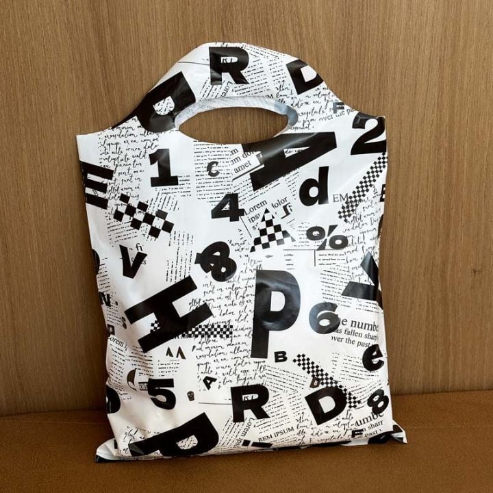 Geantă de ambalare pentru cosmetic Hongshen, material PE, stil pictat manual, furnizare personalizabilă, sursă de export exclusiv transfrontalier