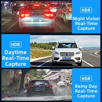 Camera auto pentru bord cu lentile față și spate duble, rezoluție 2160p, vedere de noapte îmbunătățită