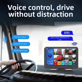 Sistem de supraveghere pentru vehicule, 4 canale, 360°, 24V, vizionare HD noapte pentru camera de mers înapoi, DVR universal cu 2 canale