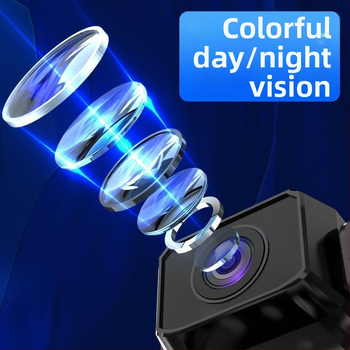 Sistem de supraveghere pentru vehicule, 4 canale, 360°, 24V, vizionare HD noapte pentru camera de mers înapoi, DVR universal cu 2 canale