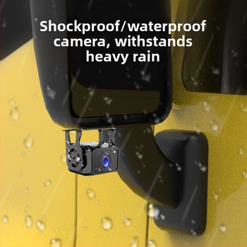 Sistem de supraveghere pentru vehicule, 4 canale, 360°, 24V, vizionare HD noapte pentru camera de mers înapoi, DVR universal cu 2 canale