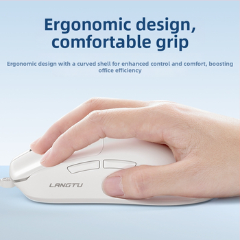 Langtu T6 кабелна мишка с оптичен сензор, 1600 DPI, 5 бутона, ергономичен дизайн