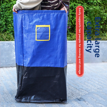 Auduma plastmasas soma ekspresaj pārvadāšanai, PE pārklājums, logotipa druka, slodze 1-50, plastmasas materiāliem