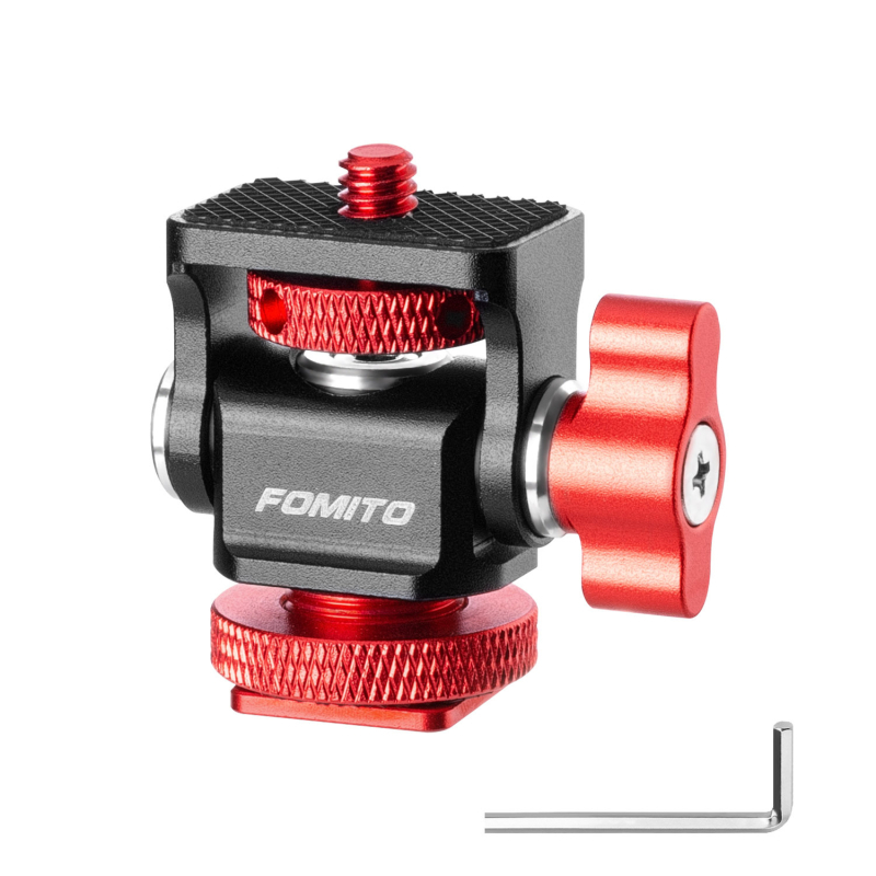 Gimbal metal îmbunătățit cu amortizare reglabilă pentru suportul monitorului și șaua camerei (aliaj de aluminiu)