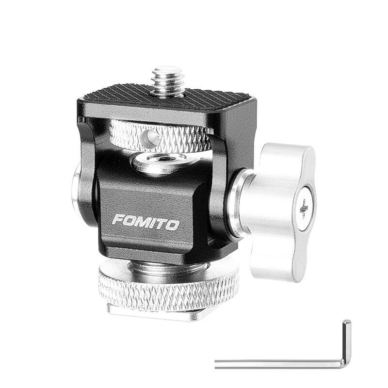 Gimbal metal îmbunătățit cu amortizare reglabilă pentru suportul monitorului și șaua camerei (aliaj de aluminiu)