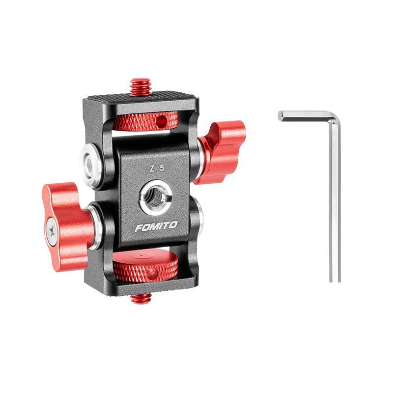 Gimbal metal îmbunătățit cu amortizare reglabilă pentru suportul monitorului și șaua camerei (aliaj de aluminiu)