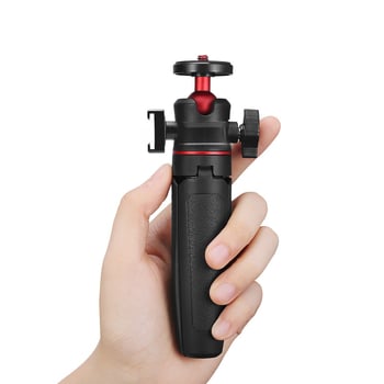 Trepied pentru telefon mobil și cameră mirrorless, PTZ pan-tilt sferic, aliaj de aluminiu + ABS, suport până la 2 kg, selfie ținut în mână