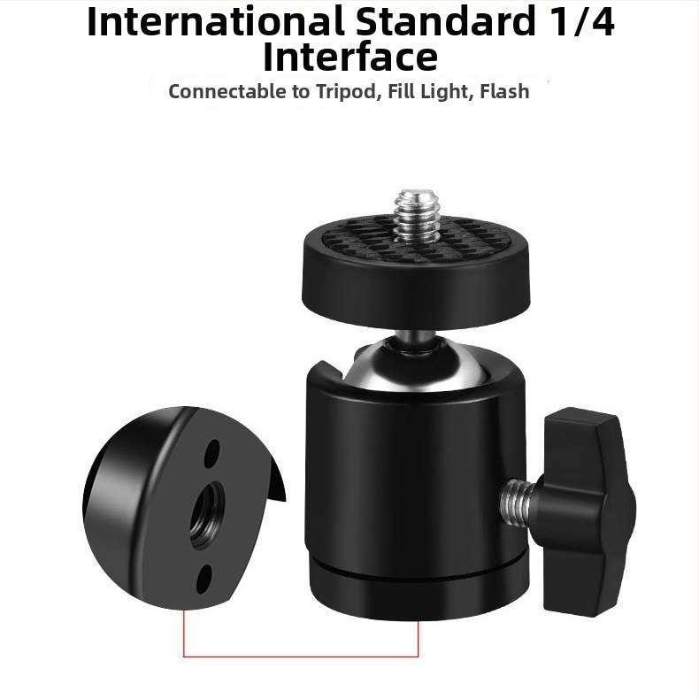 Stolný Pan-Tilt stojan pre telefón so 360° vodorovným a zvislým otočením, ABS, 68 g