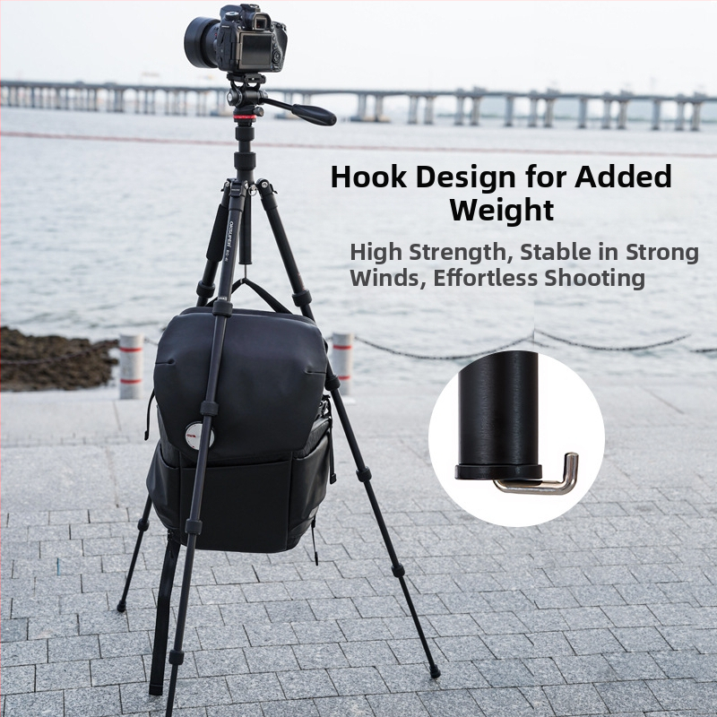 OKSUPER RG-4i Trepied cu Cap cu Bilă, 5 Secțiuni, Aliaj de Aluminiu, Capacitate de Încărcare 6–10 kg, Greutate 1,17 kg, Fără Placă de Eliberare Rapidă