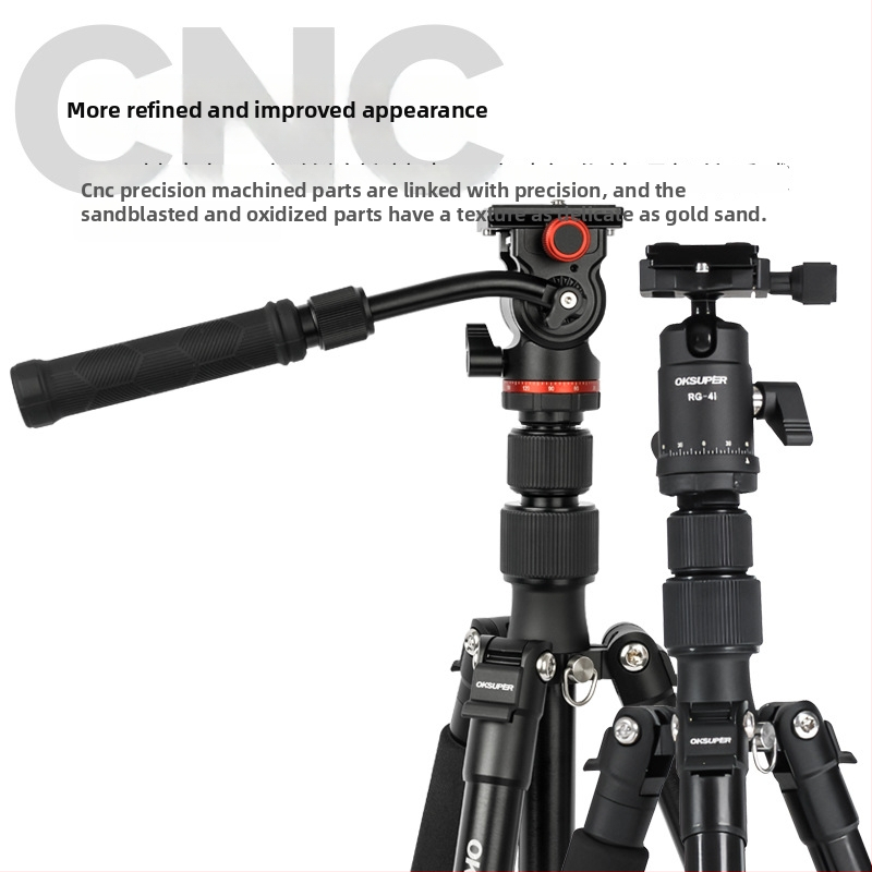 OKSUPER RG-4i Trepied cu Cap cu Bilă, 5 Secțiuni, Aliaj de Aluminiu, Capacitate de Încărcare 6–10 kg, Greutate 1,17 kg, Fără Placă de Eliberare Rapidă